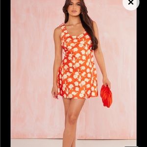 Low back floral dress